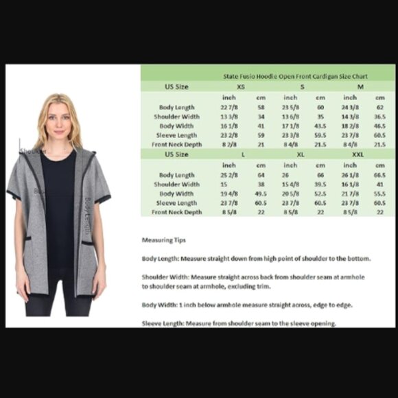 NWT State Fusio Cashmere & Merino Wool Hooded Cardigan Sweater, Medium - Picture 8 of 9